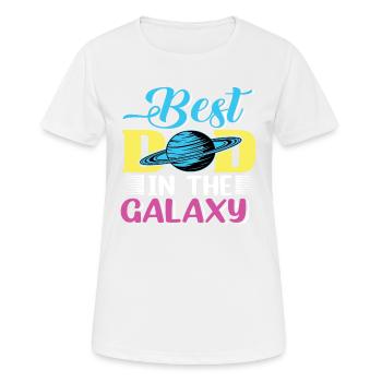Bester Vater in der Galaxie - Frauen T-Shirt atmungsaktiv - Weiß - Vorne - AI Model Female 172 dark (172cm)