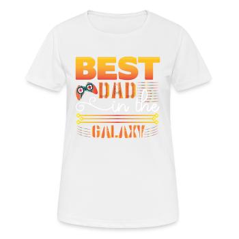 Bester Vater in der Galaxie - Frauen T-Shirt atmungsaktiv - Weiß - Vorne - AI Model Female 172 dark (172cm)