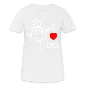j’aime papa se - T-shirt respirant Femme - blanc - Devant - AI Model Female 172 dark (172cm)