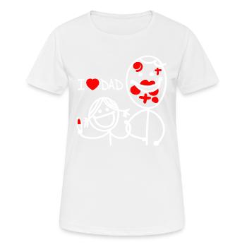 Ich liebe Papa SE - Frauen T-Shirt atmungsaktiv - Weiß - Vorne - AI Model Female 172 dark (172cm)