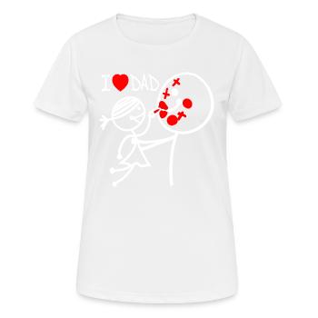 Ich liebe Papa SE - Frauen T-Shirt atmungsaktiv - Weiß - Vorne - AI Model Female 172 dark (172cm)