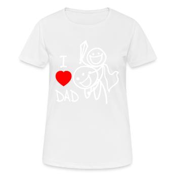 j’aime papa se - T-shirt respirant Femme - blanc - Devant - AI Model Female 172 dark (172cm)