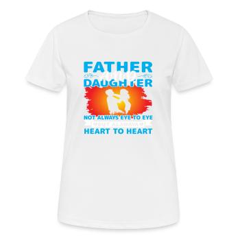 father and daughter - Women's Breathable T-Shirt - white - Front - AI Model Female 172 dark (172cm)