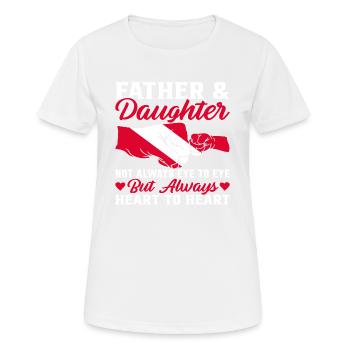 father and daughter - Women's Breathable T-Shirt - white - Front - AI Model Female 172 dark (172cm)