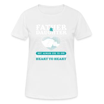 father and daughter - Women's Breathable T-Shirt - white - Front - AI Model Female 172 dark (172cm)