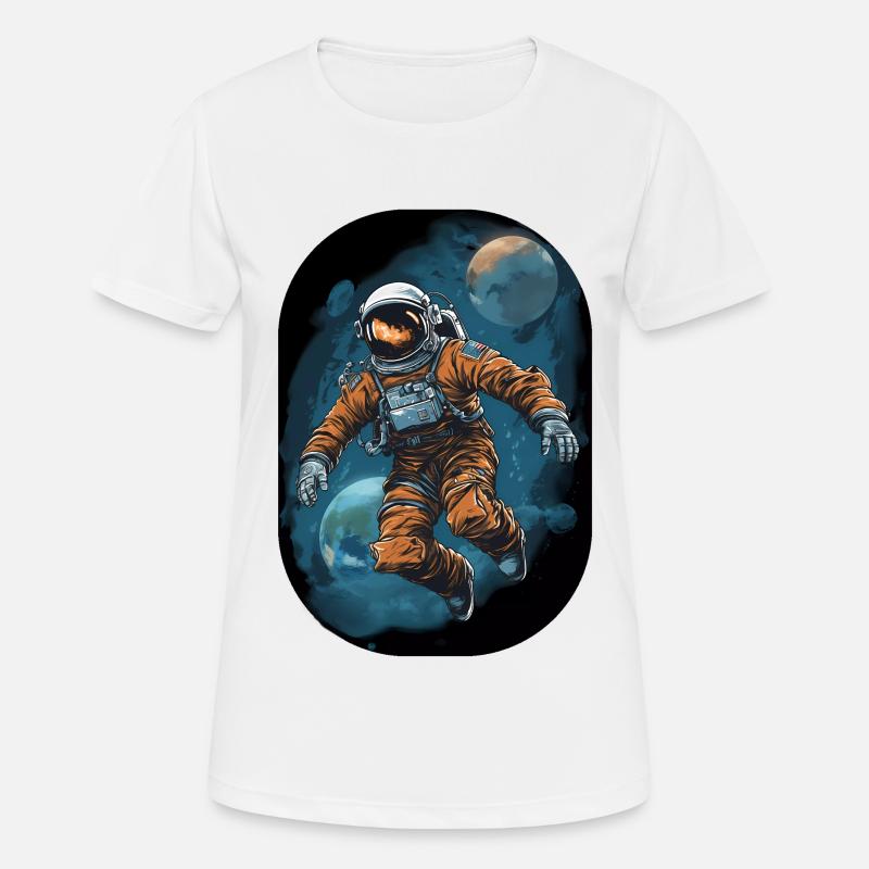 Space Man - Women's Breathable T-Shirt - white