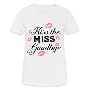 Bachelorette parties embrasser la miss au revoir - T-shirt respirant Femme - blanc - Devant - AI Model Female 172 dark (172cm)