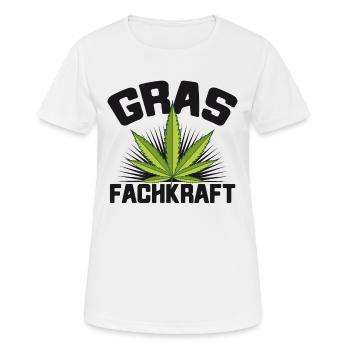 Kiffer kiffen Gras Fachkraft - Frauen T-Shirt atmungsaktiv - Weiß - Vorne - AI Model Female 172 dark (172cm)