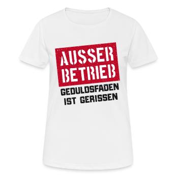 Lustige Sprüche lustiger Spruch Ausser Betrieb - Frauen T-Shirt atmungsaktiv - Weiß - Vorne - AI Model Female 172 dark (172cm)