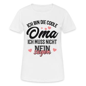 Coole Oma Geschenk für Oma - Frauen T-Shirt atmungsaktiv - Weiß - Vorne - AI Model Female 172 dark (172cm)