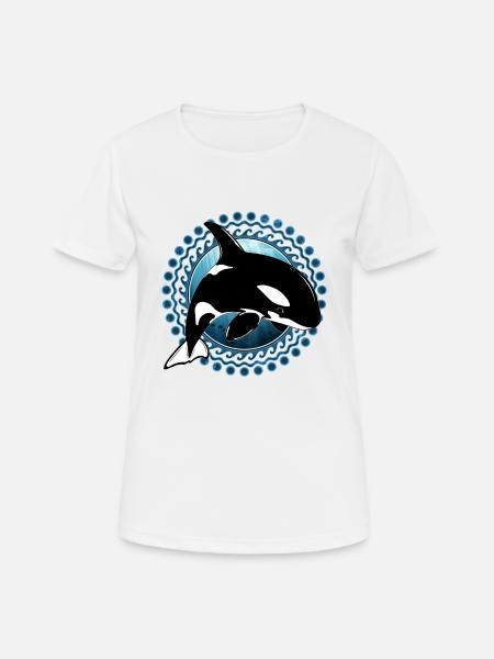 Orca Killerwal - Frauen T-Shirt atmungsaktiv - Weiß
