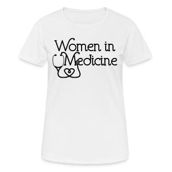 Frauen in der Medizin, Arzt, Angehörige der Gesundheitsberufe - Frauen T-Shirt atmungsaktiv - Weiß - Vorne - AI Model Female 172 dark (172cm)