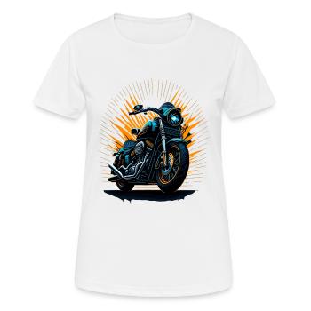Moto classique - T-shirt respirant Femme - blanc - Devant - AI Model Female 172 dark (172cm)