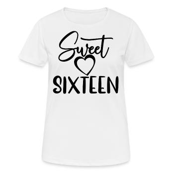 Süßes sechzehn süßes Geschenk zum 16. Geburtstag 16 Jahre alt - Frauen T-Shirt atmungsaktiv - Weiß - Vorne - AI Model Female 172 dark (172cm)