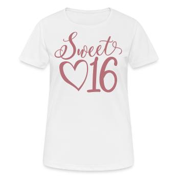 Süßes sechzehn süßes Geschenk zum 16. Geburtstag 16 Jahre alt - Frauen T-Shirt atmungsaktiv - Weiß - Vorne - AI Model Female 172 dark (172cm)