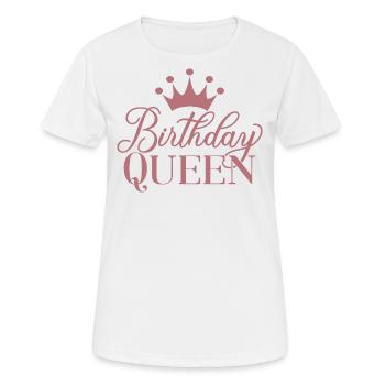 Birthday Queen Women Birthday Party Gift - Women's Breathable T-Shirt - white - Front - AI Model Female 172 dark (172cm)