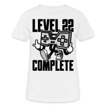 Level 22 Complete Geburtstagsgeschenk 22 Jahre - Frauen T-Shirt atmungsaktiv - Weiß - Vorne - AI Model Female 172 dark (172cm)