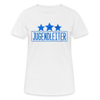 Responsable de la jeunesse Groupe d’animateurs - T-shirt respirant Femme - blanc - Devant - AI Model Female 172 dark (172cm)