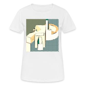 Architecture 001 - T-shirt respirant Femme - blanc - Devant - AI Model Female 172 dark (172cm)
