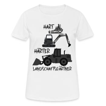 Landschaftsgärtner hart härter lustiger Spruch - Frauen T-Shirt atmungsaktiv - Weiß - Vorne - AI Model Female 172 dark (172cm)