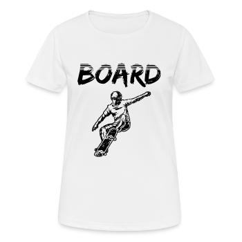 skateboard skater skate sport fahren skaten - Frauen T-Shirt atmungsaktiv - Weiß - Vorne - AI Model Female 172 dark (172cm)