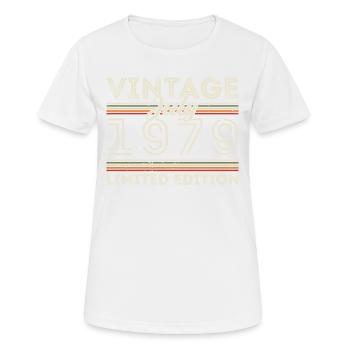 Juli 1979 Juli Geburtstagsgeschenk Juli 1979 - Frauen T-Shirt atmungsaktiv - Weiß - Vorne - AI Model Female 172 dark (172cm)