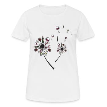 Wine Dandelion Flower T Shirt - T-shirt respirant Femme - blanc - Devant - AI Model Female 172 dark (172cm)