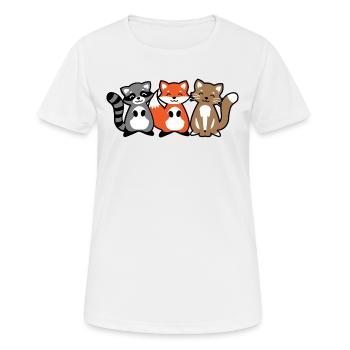 Animal enfant animaux mignons idée cadeau enfants bébé - T-shirt respirant Femme - blanc - Devant - AI Model Female 172 dark (172cm)