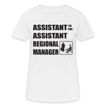 Assistant To The Regional Manager Matching - Frauen T-Shirt atmungsaktiv - Weiß - Vorne - AI Model Female 172 dark (172cm)