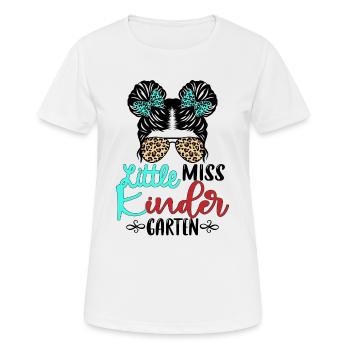 Little Miss Kindergarten - Frauen T-Shirt atmungsaktiv - Weiß - Vorne - AI Model Female 172 dark (172cm)