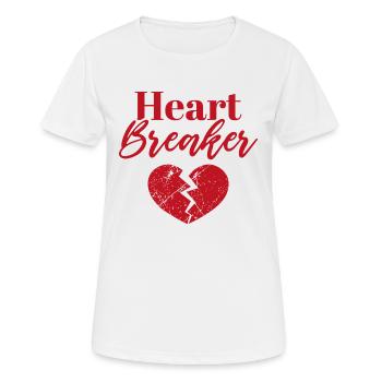 Herzensbrecher - Frauen T-Shirt atmungsaktiv - Weiß - Vorne - AI Model Female 172 dark (172cm)