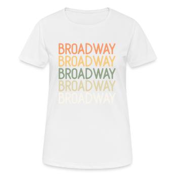 Retro BROADWAY | T-shirt de théâtre musical - T-shirt respirant Femme - blanc - Devant - AI Model Female 172 dark (172cm)