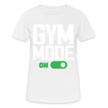 Gym-Modus bei Funny Beast Workout, Men Gym Lifting - Frauen T-Shirt atmungsaktiv - Weiß - Vorne - AI Model Female 172 dark (172cm)