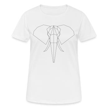 Elefant Online - Frauen T-Shirt atmungsaktiv - Weiß - Vorne - AI Model Female 172 dark (172cm)