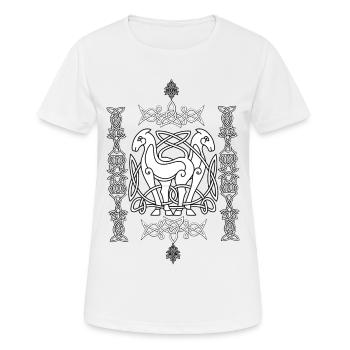 Celtic horses - Women's Breathable T-Shirt - white - Front - AI Model Female 172 dark (172cm)