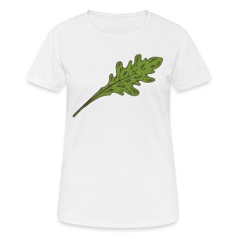 Salade de roquette Feuille de salade - T-shirt respirant Femme - blanc - Devant - AI Model Female 172 dark (172cm)