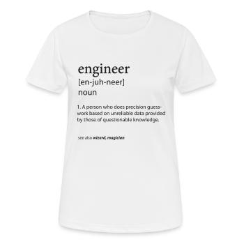 Ingenieur Definition - Frauen T-Shirt atmungsaktiv - Weiß - Vorne - AI Model Female 172 dark (172cm)