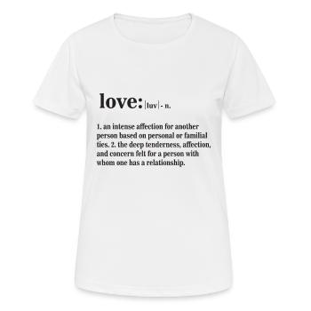 Love Definition - Women's Breathable T-Shirt - white - Front - AI Model Female 172 dark (172cm)