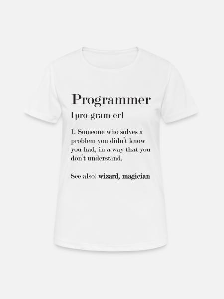 Programmeurs - T-shirt respirant Femme - blanc