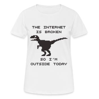 Kaputtes Internet - Frauen T-Shirt atmungsaktiv - Weiß - Vorne - AI Model Female 172 dark (172cm)