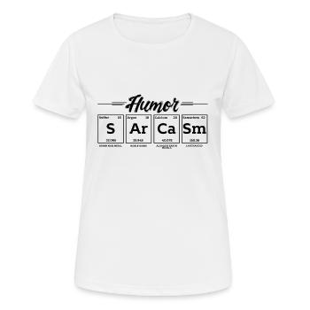 Sarcasme Humour - T-shirt respirant Femme - blanc - Devant - AI Model Female 172 dark (172cm)