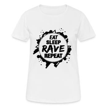 Rave - Frauen T-Shirt atmungsaktiv - Weiß - Vorne - AI Model Female 172 dark (172cm)