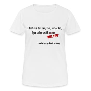 Fatigue Funny - Women's Breathable T-Shirt - white - Front - AI Model Female 172 dark (172cm)