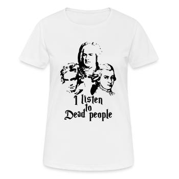 Mozart Bach Beethoven - T-shirt respirant Femme - blanc - Devant - AI Model Female 172 dark (172cm)