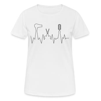 coiffeur - T-shirt respirant Femme - blanc - Devant - AI Model Female 172 dark (172cm)