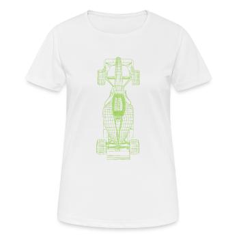Formule de sport automobile - T-shirt respirant Femme - blanc - Devant - AI Model Female 172 dark (172cm)