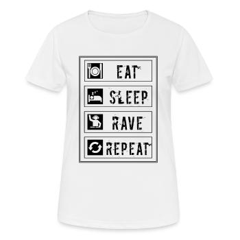 Raver - T-shirt respirant Femme - blanc - Devant - AI Model Female 172 dark (172cm)
