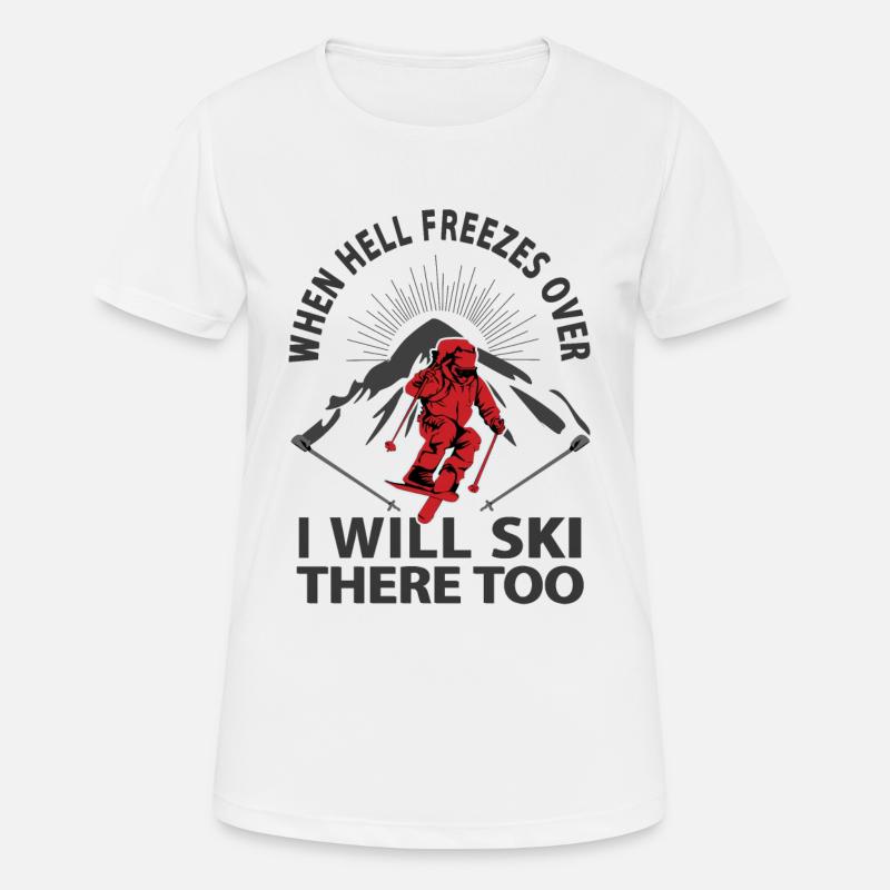 Hell skiing funny - Women's Breathable T-Shirt - white