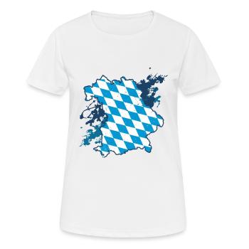 Bayern - Frauen T-Shirt atmungsaktiv - Weiß - Vorne - AI Model Female 172 dark (172cm)