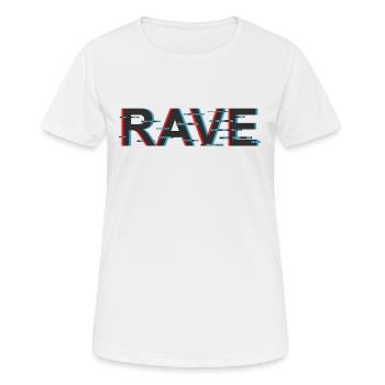 rave - Women's Breathable T-Shirt - white - Front - AI Model Female 172 dark (172cm)